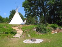 Možné ubytování ve stanu teepee